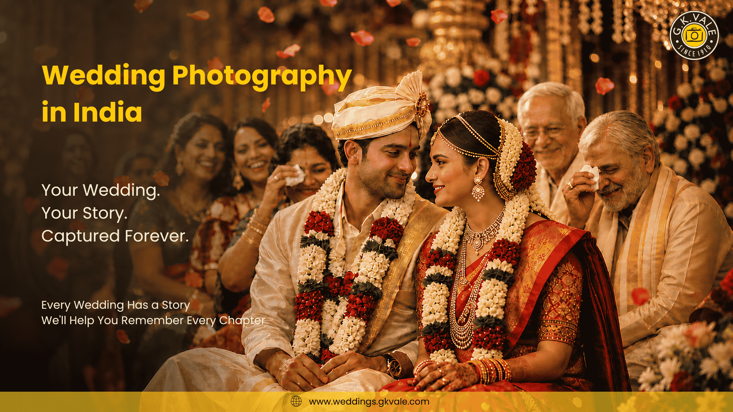 Wedding photography in India featuring a South Indian bride and groom during a traditional ceremony with candid emotional moments.